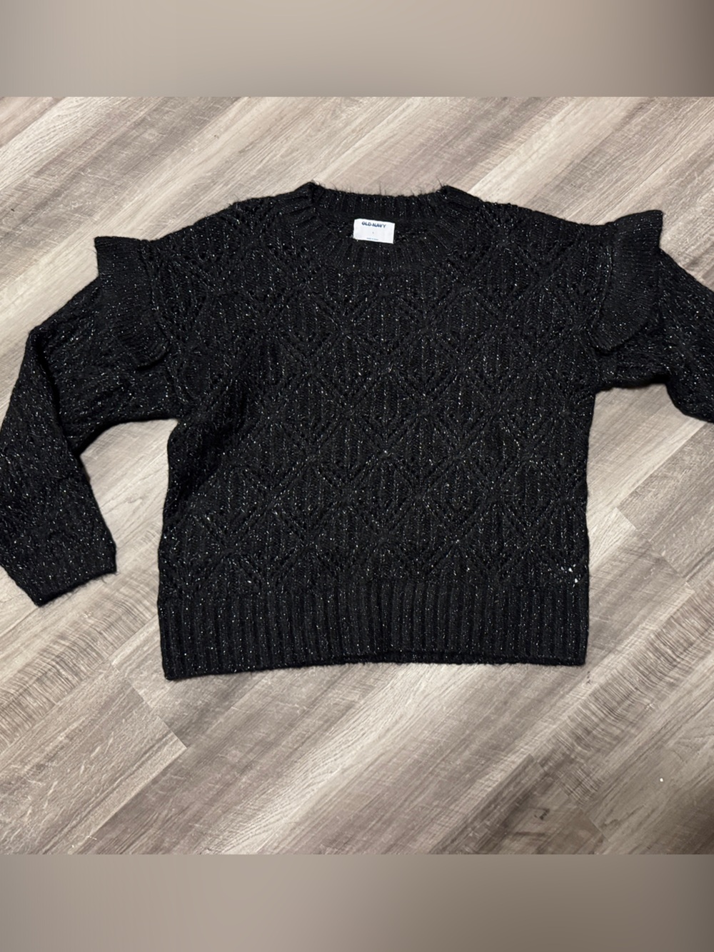 Women's Old Navy Black Sparkle Knit Sweater -